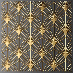 3d model of panel lattice grille