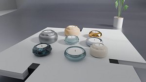 Candel for decor and table 3D model