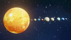 Stylized Solar System 3D Model 2k Textures 3D