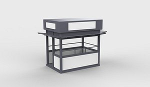 modern kiosk 3D