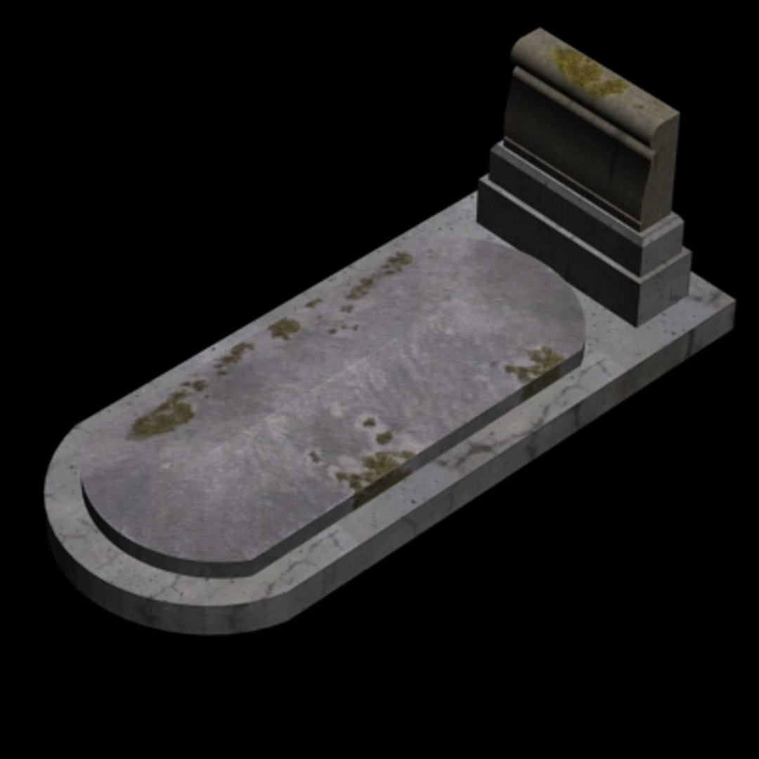 3d model grave cap stone