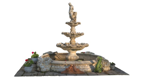 garden fountain 3d model