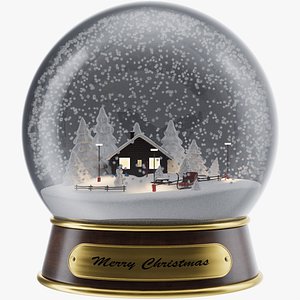 Animated Christmas Snow Globe