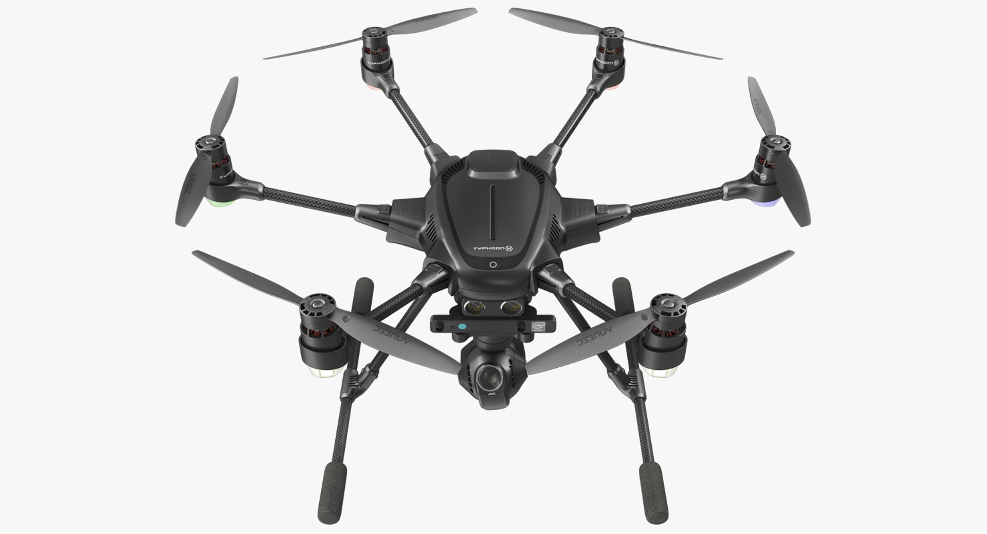 Hexacopter Yuneec Typhoon H Rigged 3D model preview