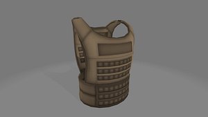 optimized desert kevlar vest 3D