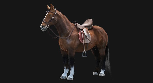 Modelo 3d do cavalo com textura de 9 cores Modelo 3D $99 - .fbx .obj .max -  Free3D