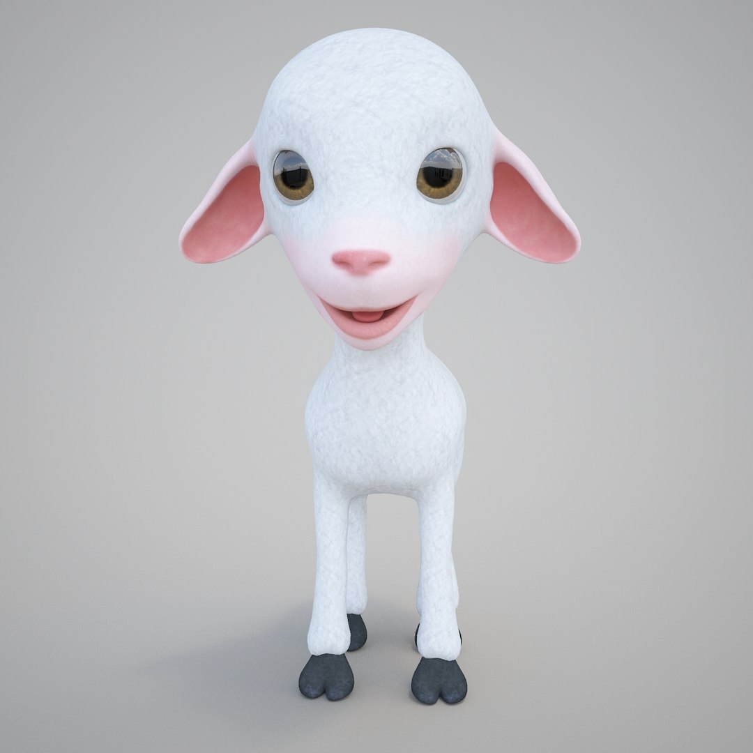 3d Model Of Cartoon Boy Lamb Rigged