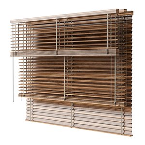 3D Wooden Blinds Set 12