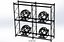 TRAY ROW ARRAY SHELF RACK ROTARY HYDROPONIC PLANT GARDEN INDOOR 3D model
