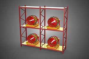 TRAY ROW ARRAY SHELF RACK ROTARY HYDROPONIC PLANT GARDEN INDOOR 3D model