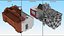 Heavy-Duty Milling Machine with Dual-Axis Gantry Red