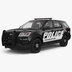 3D Ford Explorer 2019 Police model