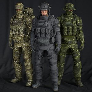 Modern Heavy Soldier 3D model