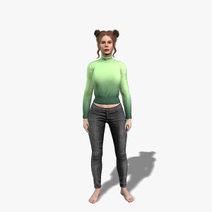3D Realistic 3D Girl Character