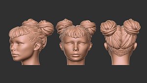 3D model hair 51