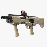 Flat Dark Earth MFG 12 Gauge Pump Rigged for Maya