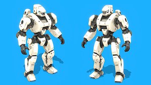 Cyberpunk Robot  DK-1000 PBR Low Poly 3D Model