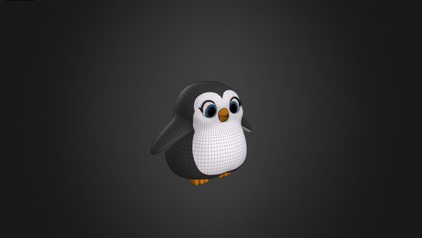 modelo 3d Activo - Dibujos animados - Animal - Pingüino Rigged ...
