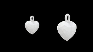 3D Heart Pendant 3D Printable Jewelry