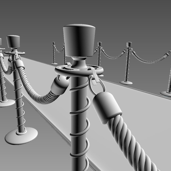 3d red carpet velvet rope