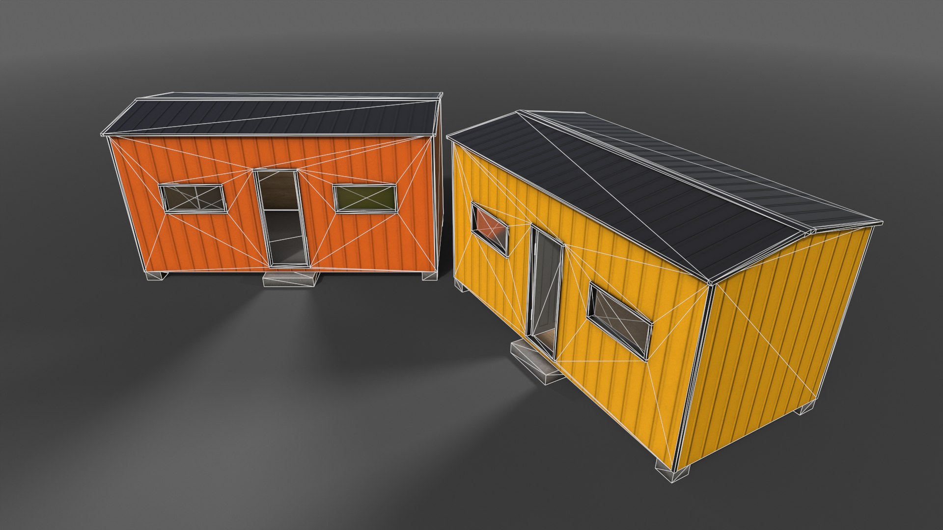 3D PBR Shed House B 20ft V3 Model - TurboSquid 2127248