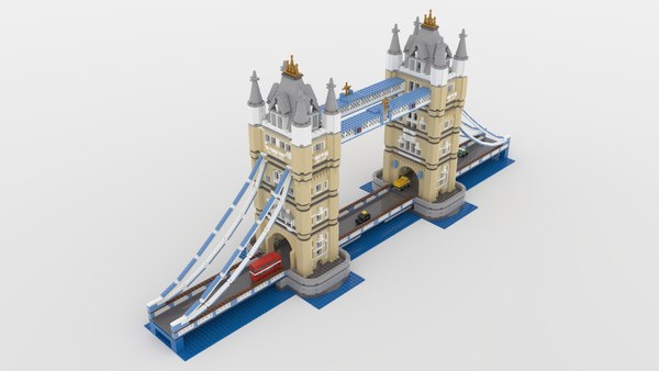 Aparador sutil estante modelo 3d Puente de la torre de Lego - TurboSquid 1685787