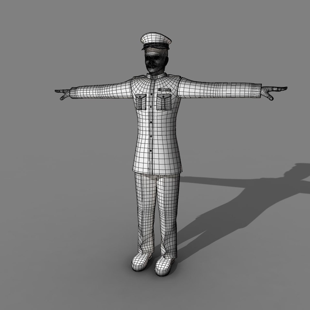 Rigged Captain 3d X