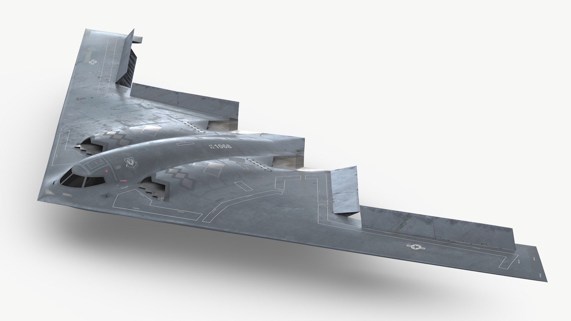B 2 Spirit Jet Bomber Rigged 3D model preview