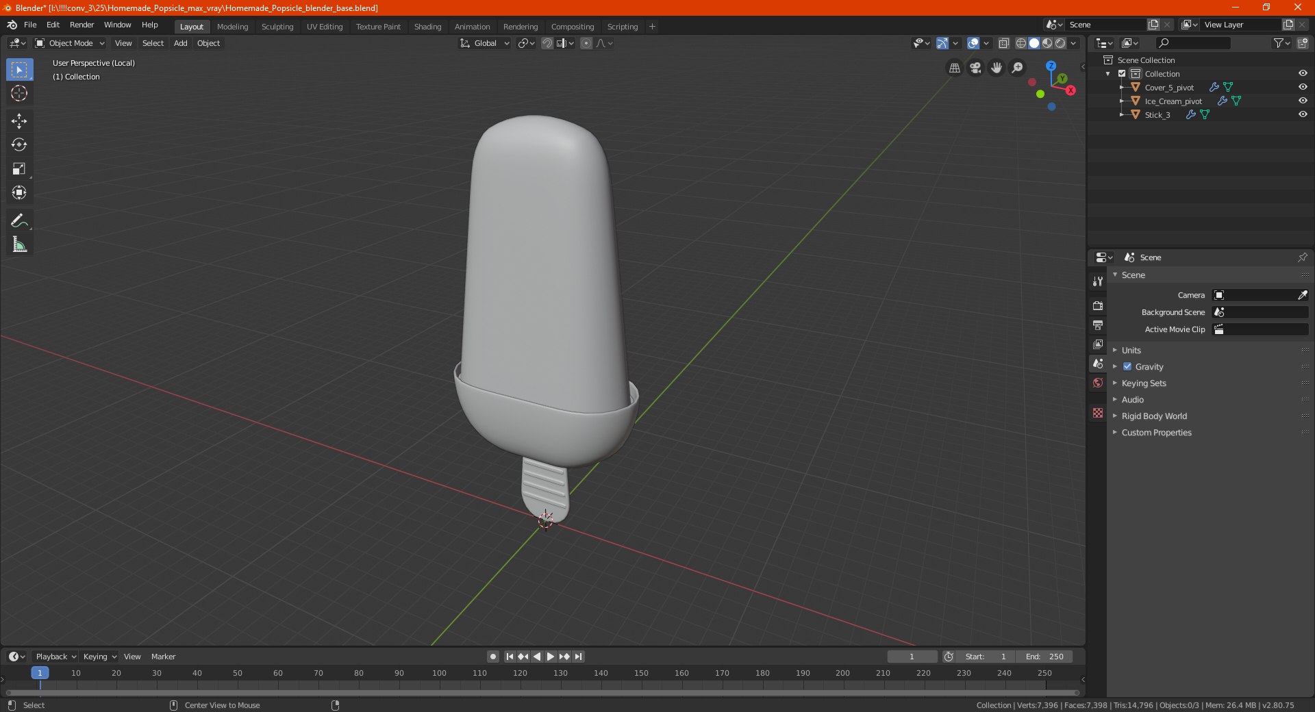 3D Homemade Popsicle model - TurboSquid 1775545