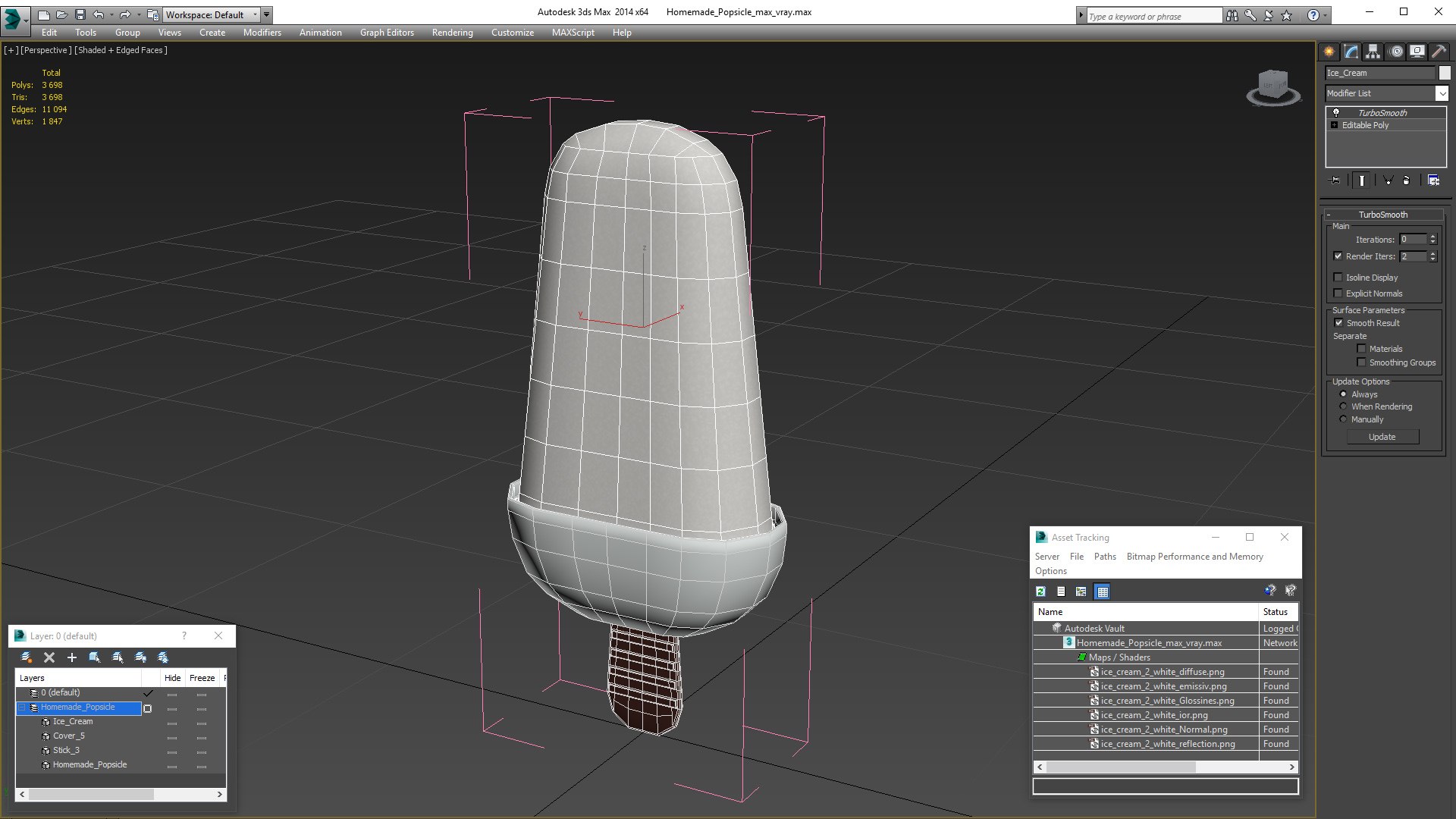 3D Homemade Popsicle model - TurboSquid 1775545