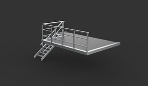 industrial stair 3D model 3D model