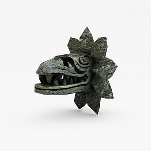 3d 3ds stone serpent head