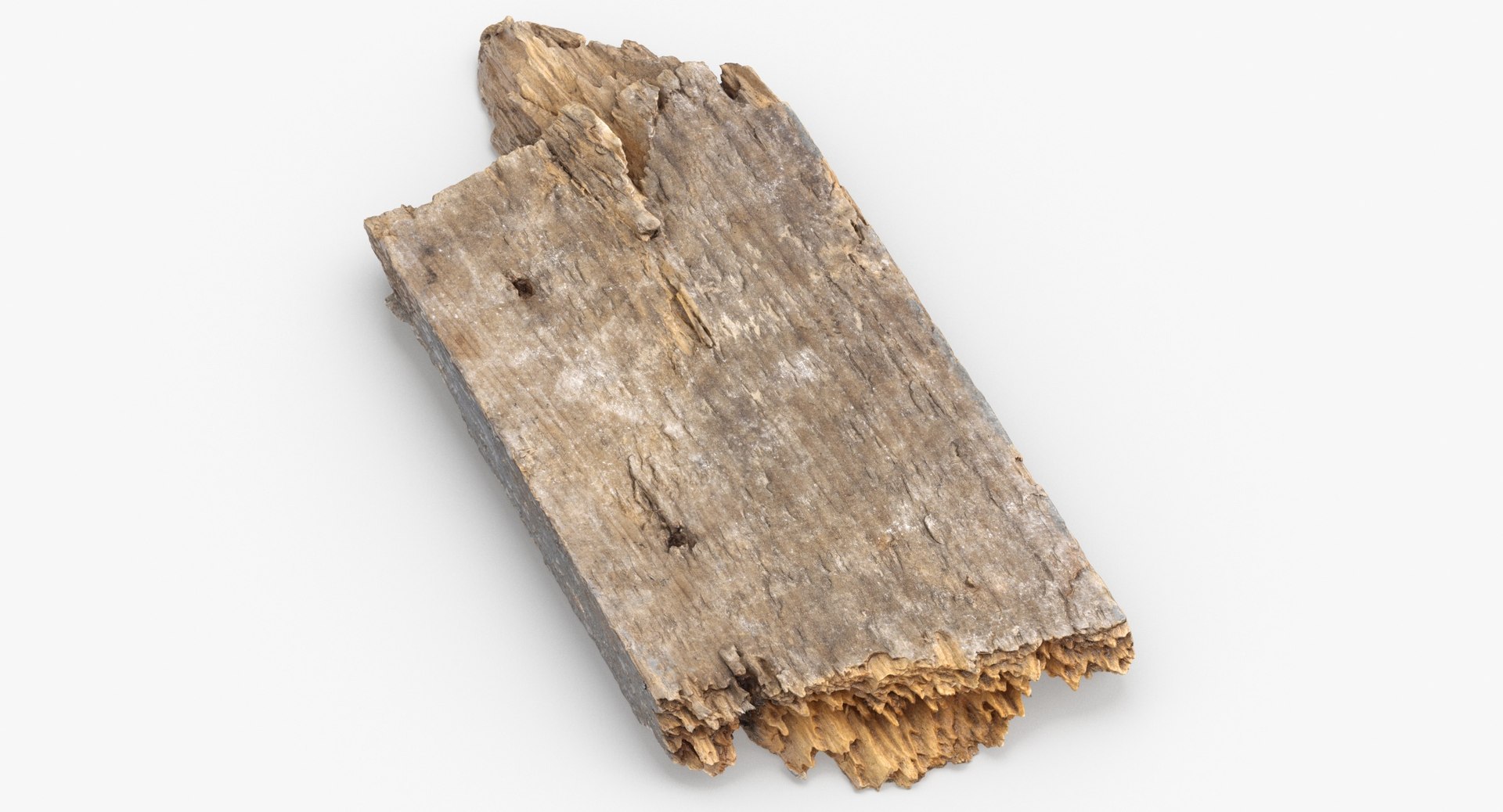 splintered wood plank
