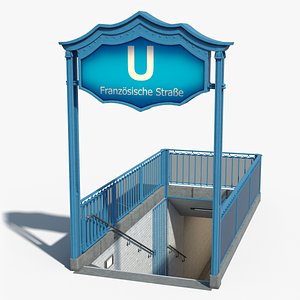 berlin metro entrance 3D model