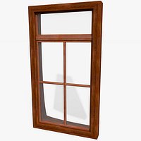 Office Interior Wood Window Frame