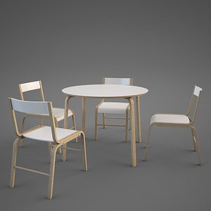 modern ikea skoghall chair table 3d max