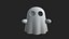 3D White Ghost Phantom model
