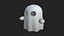 3D White Ghost Phantom model