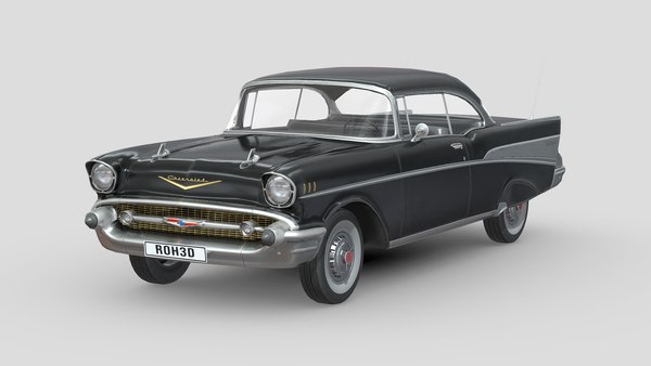 シボレー ベルエア 1957 ブラック3Dモデル - TurboSquid 2160235