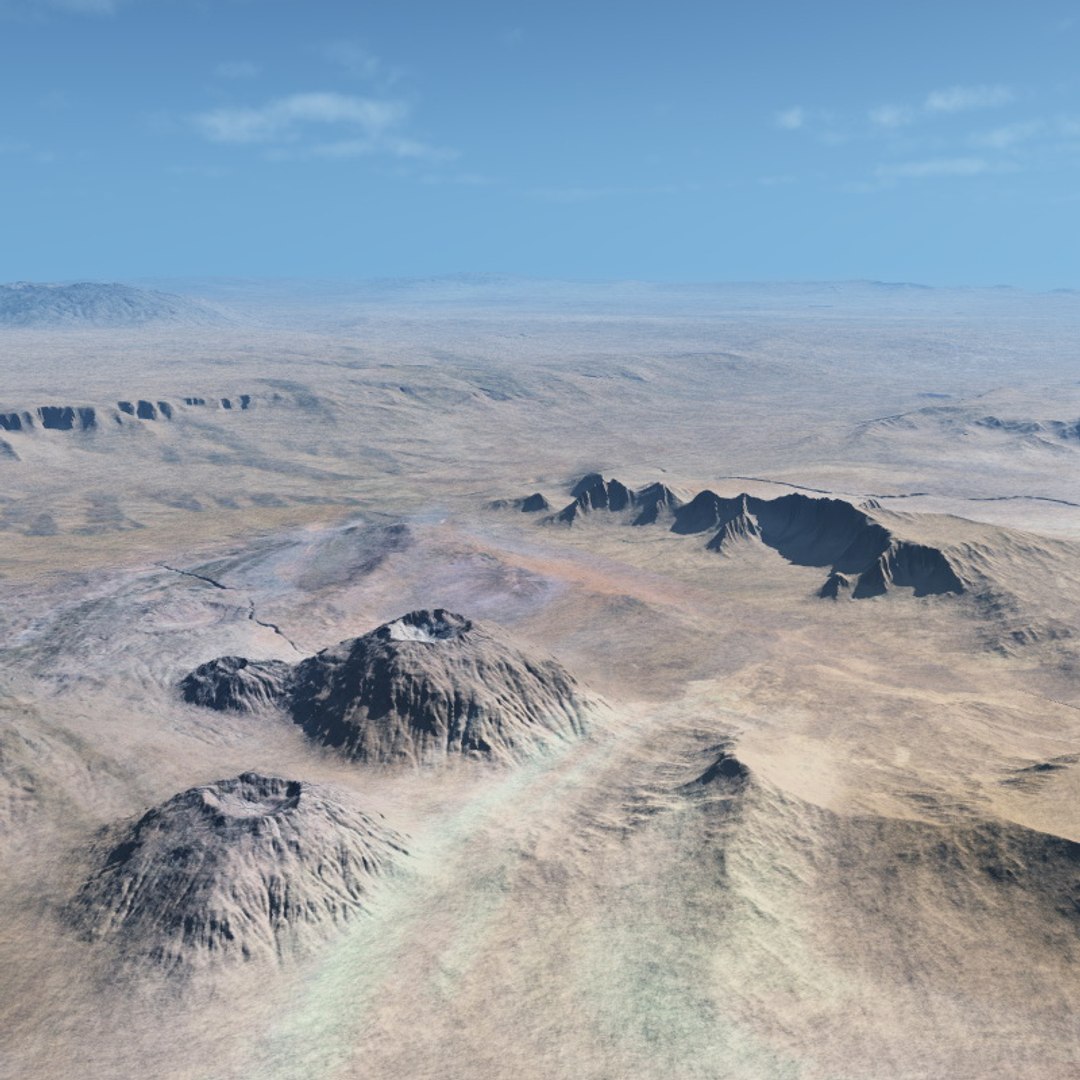 3d Volcanic Terrain Vue Model