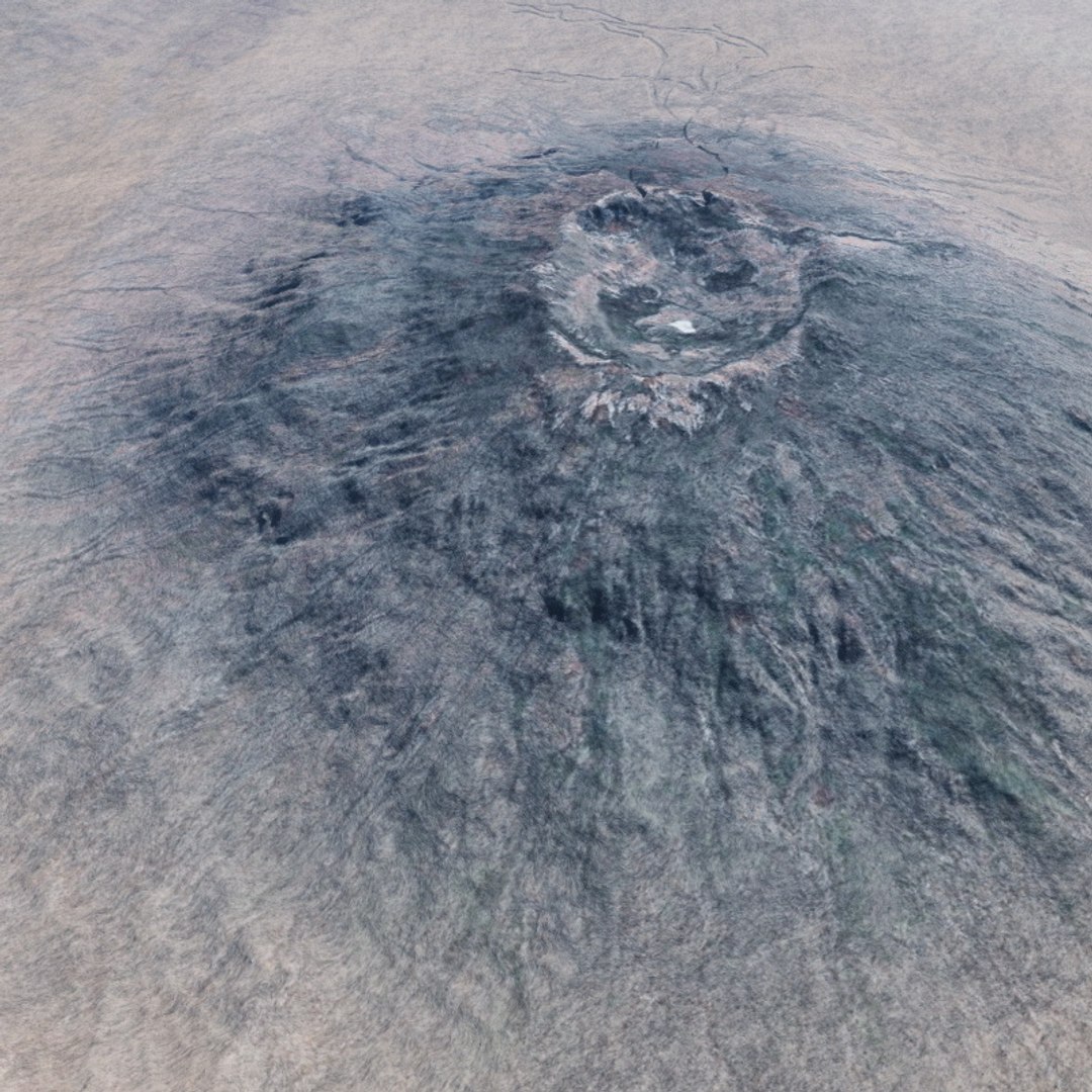 3d Volcanic Terrain Vue Model
