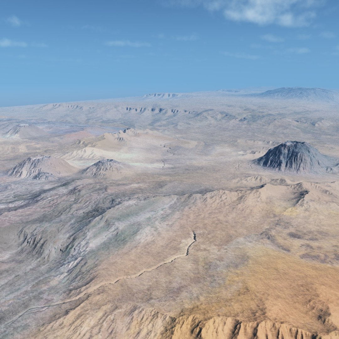 3d Volcanic Terrain Vue Model