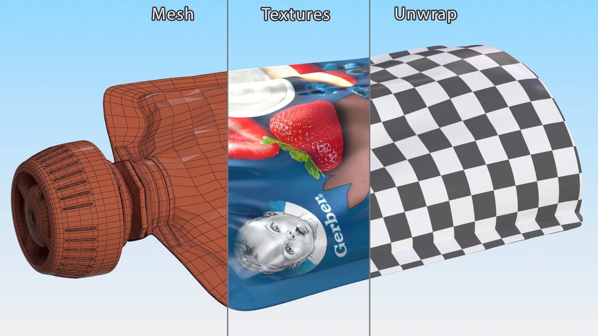 Gerber Pouch Fruit and Yogurt Very Berry 3D model TurboSquid 1959579