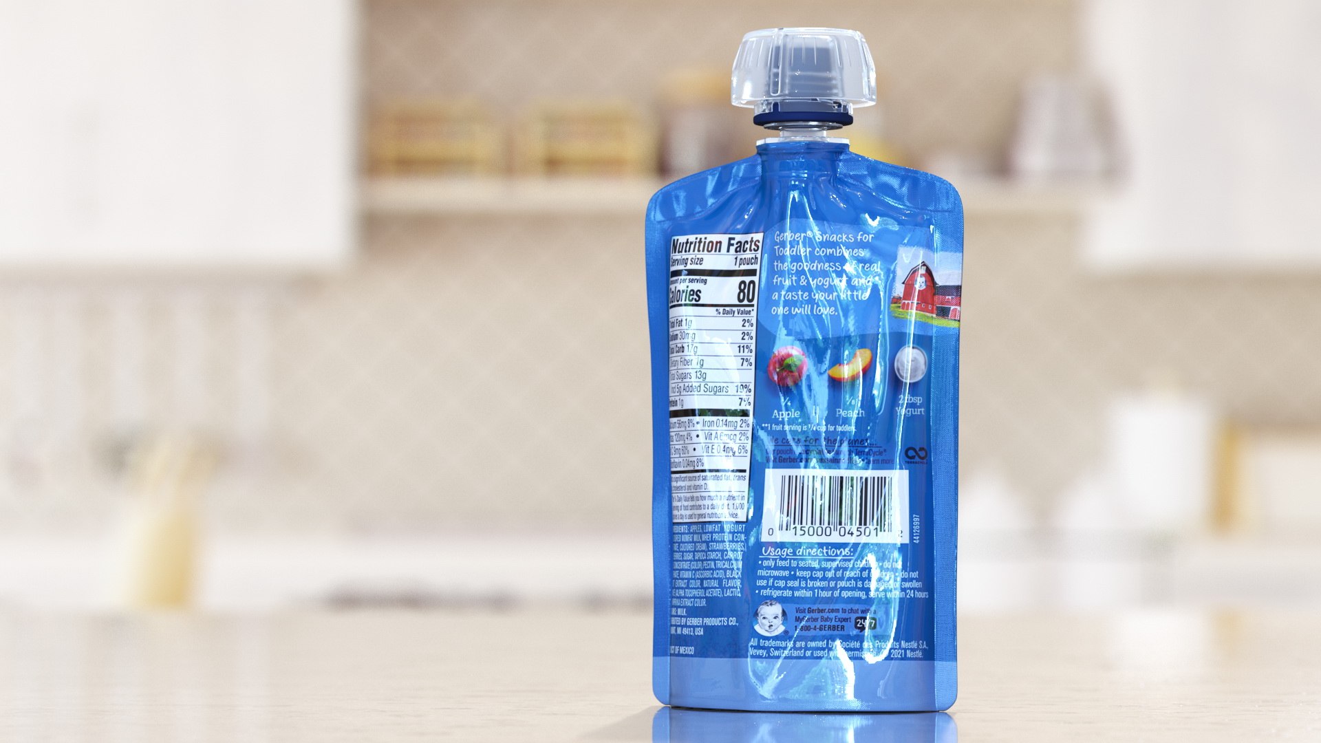 Gerber Pouch Fruit And Yogurt Very Berry 3D Model TurboSquid 1959579