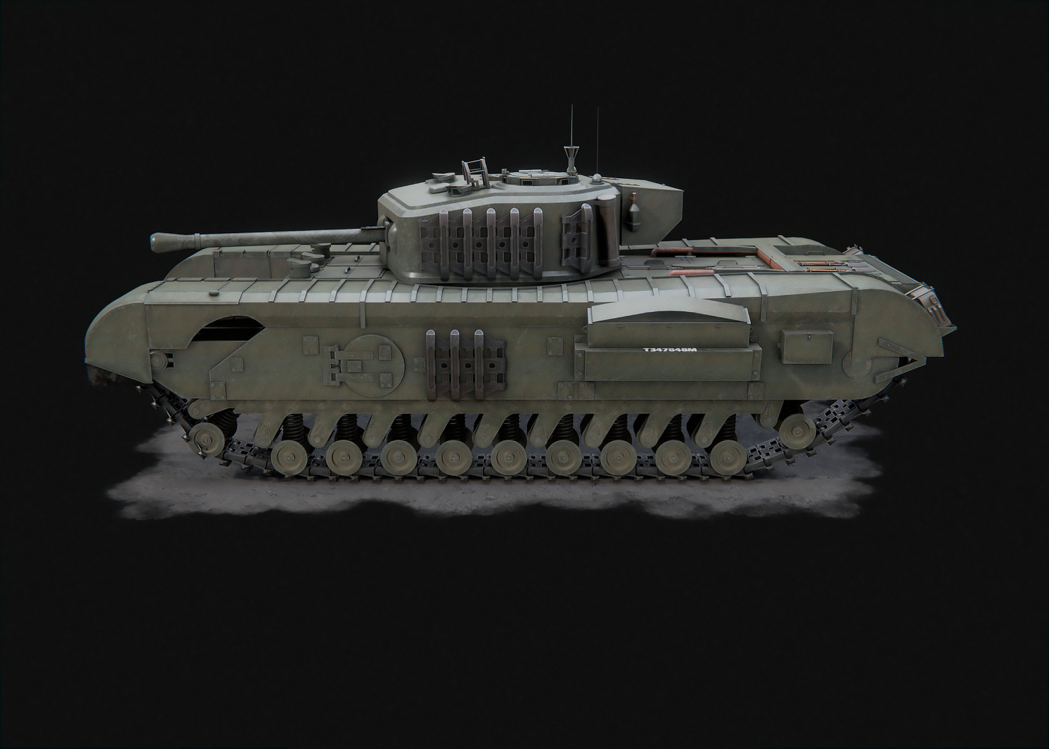 3D Churchill Mk VII A22F - WW2 British Heavy Tank - TurboSquid 1848013