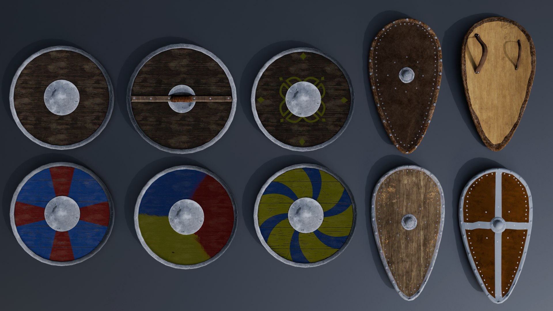 3D Model Medieval Shields - TurboSquid 2086092