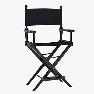 Director Chair Black 3D model