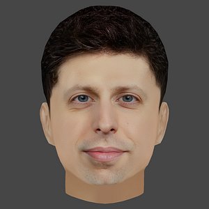 Sam Altman Head - Low poly head for game