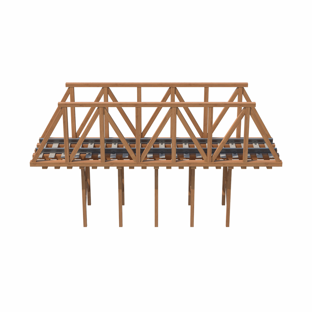 Wooden Railroad Bridge 3D - TurboSquid 2119895