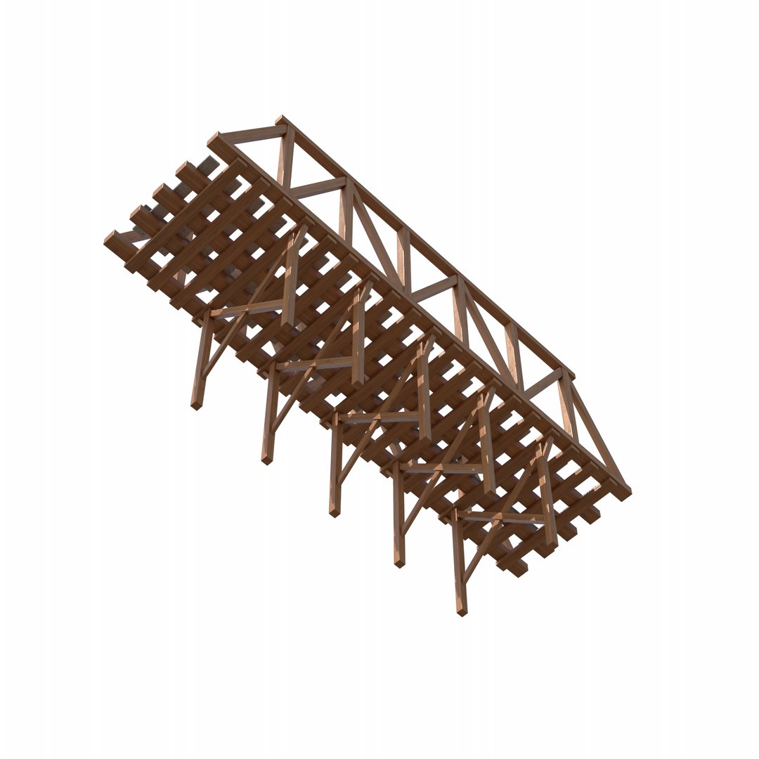 Wooden Railroad Bridge 3D - TurboSquid 2119895